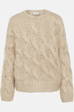 Brunello Cucinelli Cable-knit mohair-blend sweater