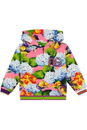 Dolce & Gabbana Floral cotton-blend zipped hoodie