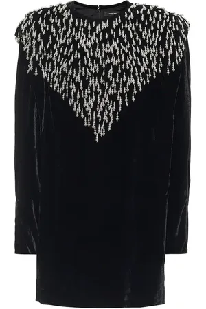 Isabel Marant Gabasi embellished velvet minidress