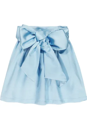 CAROLINE BOSMANS Bow-embellished satin skirt