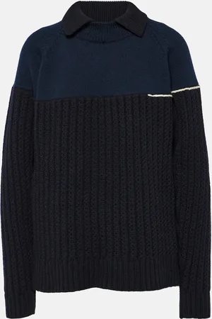 Victoria Beckham Double-collar wool sweater