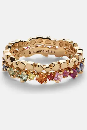 Suzanne Kalan Rainbow Mini 18kt ring with sapphires