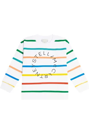 Stella McCartney Logo striped cotton jersey sweatshirt