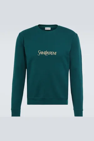 Saint Laurent Logo cotton jersey sweatshirt