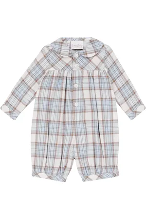 Rachel Riley Baby checked flannel onesie