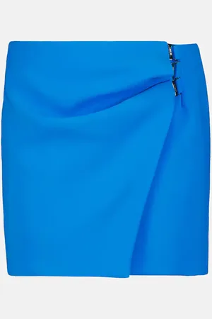 The Attico Mid-rise techno crÃªpe miniskirt