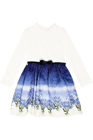MONNALISA Floral matelassÃ© dress