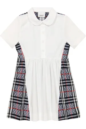 Burberry Vintage Check paneled jersey dress