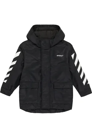 OFF-WHITE Logo nylon coat