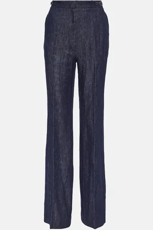 GABRIELA HEARST Tailored linen denim wide-leg pants