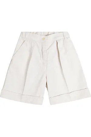 Il gufo Cotton and linen shorts