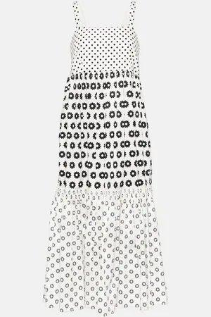 Tory Burch Printed cotton-blend midi dress
