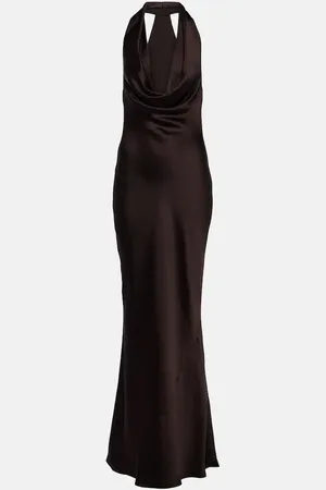 Norma Kamali Draped halterneck gown