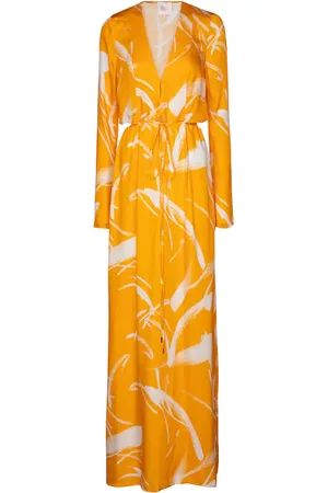 GALVAN Lido printed jersey maxi dress