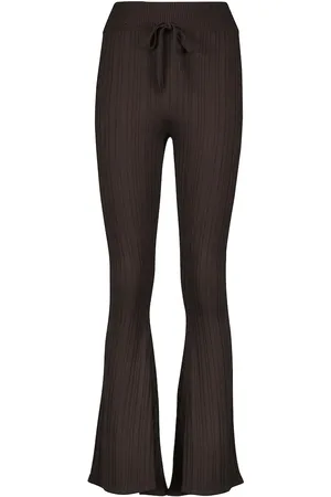 LIVE THE PROCESS Super Flare ribbed-knit high-rise pants