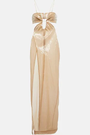 Nensi Dojaka Sequined cutout maxi dress