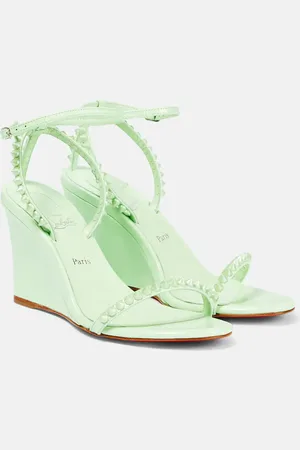 Christian Louboutin So Me 85 leather wedge sandals