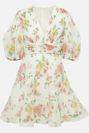 ZIMMERMANN Floral pleated minidress