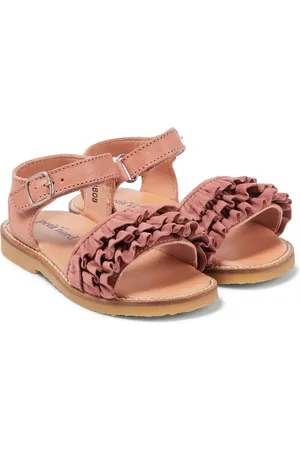 Petit Nord Ruffled suede sandals