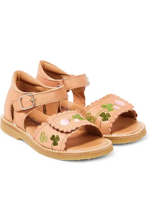Petit Nord Embroidered leather sandals