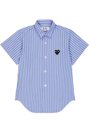 Comme des Garçons Comme des GarÃ§ons Play Kids Striped cotton poplin shirt