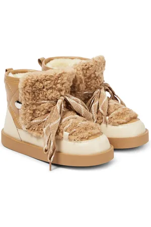 MONNALISA Faux shearling-trimmed boots