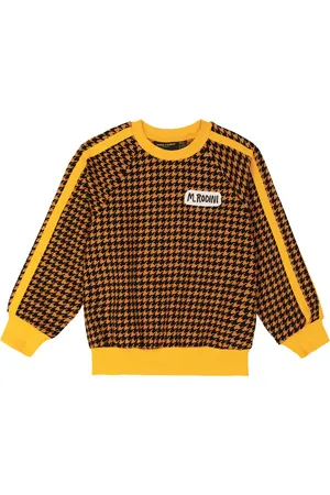 Mini Rodini Logo houndstooth cotton sweatshirt