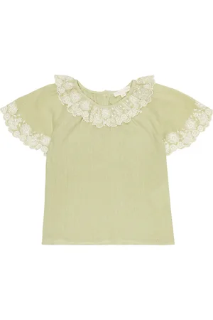 Louise Misha Antoinette embroidered cotton blouse