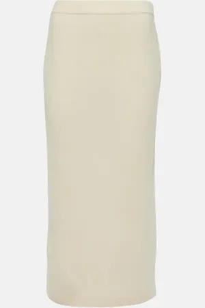 Jardin des Orangers Wool and cashmere midi skirt