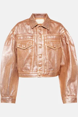 ULLA JOHNSON Cosette foiled denim jacket