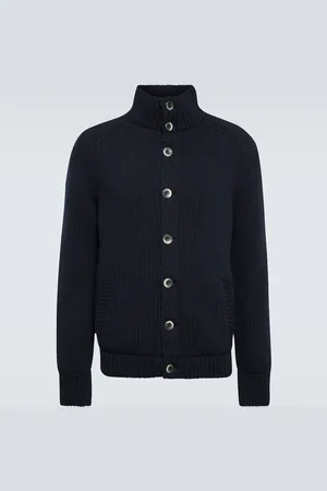HERNO Ribbed-knit wool cardigan