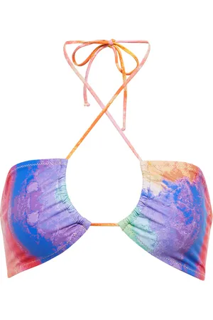 Reina Olga Printed cutout bikini top