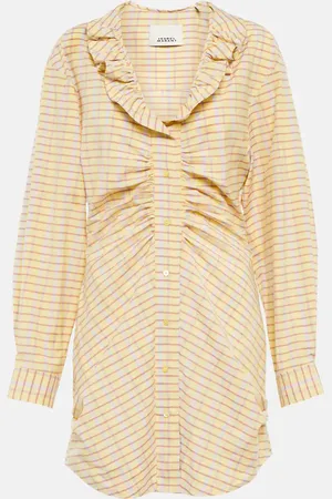 Isabel Marant Coral checked cotton and silk minidress