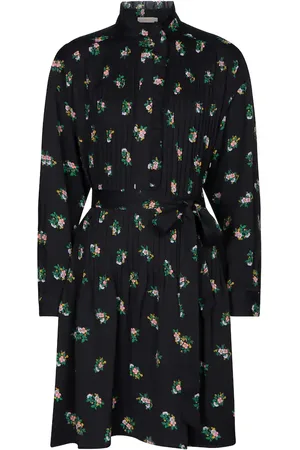 Tory Burch Cora floral pleated shirt dress