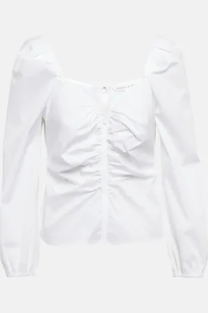 VERONICA BEARD Puff-sleeve cotton top