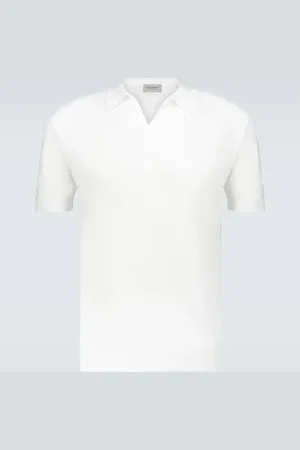 JOHN SMEDLEY Noah knitted cotton polo shirt