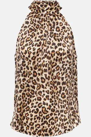 VERONICA BEARD Tanisha leopard-print silk-blend top