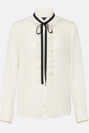 NILI LOTAN Bertille ruffled silk blouse
