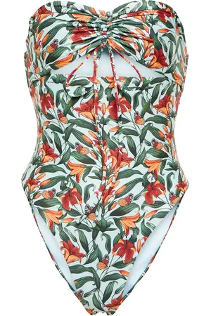 Agua by Agua Bendita Monarca printed cutout swimsuit