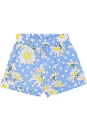 MONNALISA Floral polka-dot poplin shorts