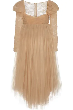 Khaite Trisha pleated tulle minidress
