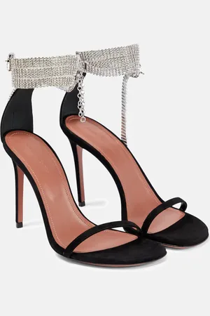 Amina Muaddi Giorgia embellished suede sandals