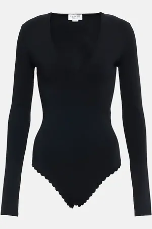 Victoria Beckham Long-sleeve V-neck bodysuit