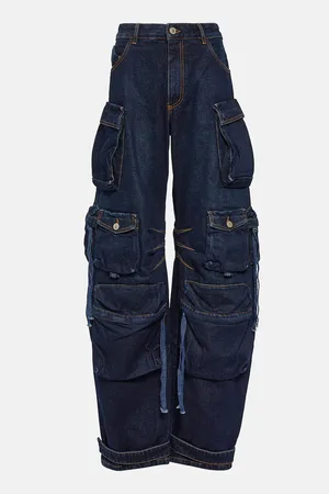 The Attico Fern denim cargo pants