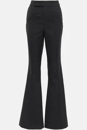 Roland Mouret High-rise flared wool-blend pants