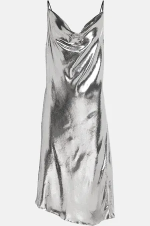 PETAR PETROV Alena metallic velvet slip dress