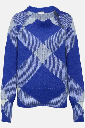 Burberry Checked alpaca-blend sweater