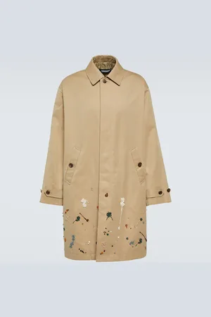 UNDERCOVER Embellished cotton gabardine trench coat