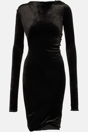 Rick Owens Lilies velvet jersey minidress
