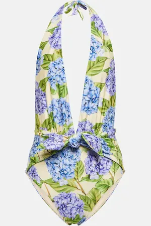 Agua by Agua Bendita Mangostino Hortensia halterneck swimsuit